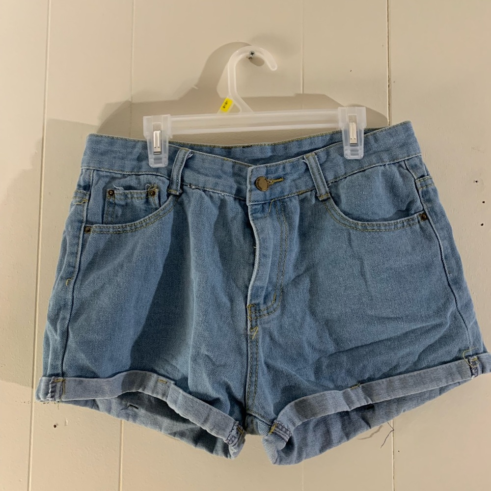 Heritage Falmer Distressed Blue Jean Shorts. Large